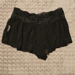 Size L Black Mesh And Lace Shorts